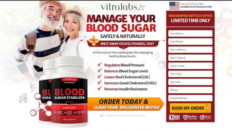 Vitralabs Blood Sugar Stabilizer banner