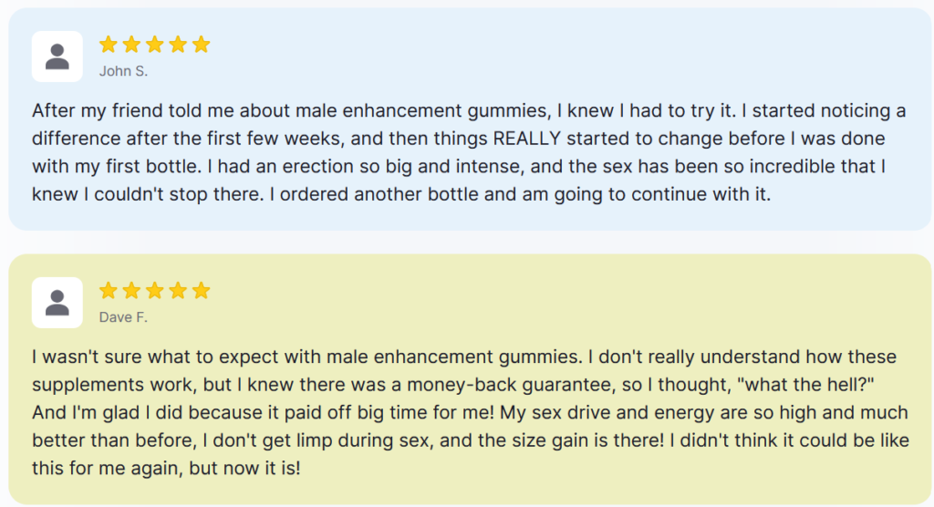 Manyolo Gummies Customer Reviews